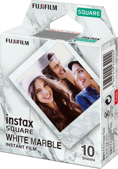 FUJIFILM Instax Square Film - White Marble (Hvid Marmor)